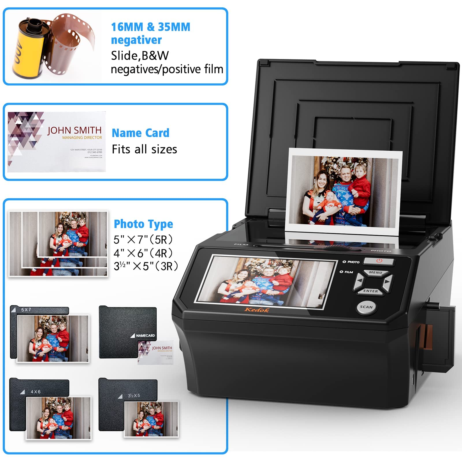 5” LCD Screen,Film and Slide Digitizer