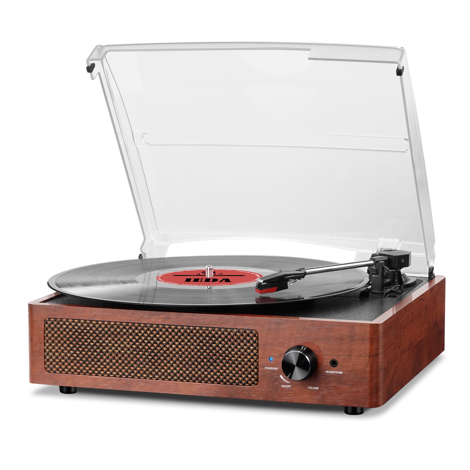 Vinyl Record Player Turntable with Built-in Bluetooth