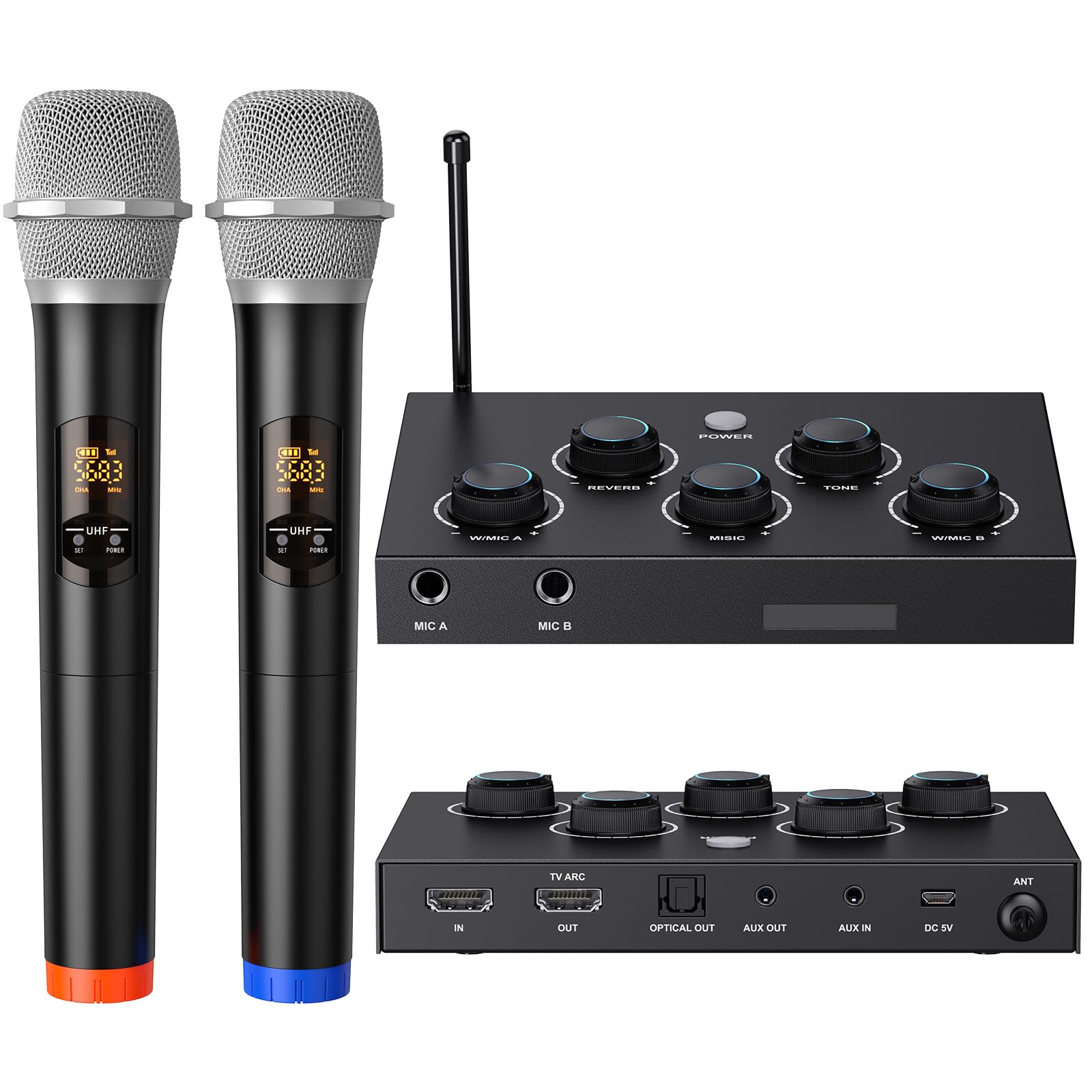 Portable Karaoke Microphone Mixer System Set