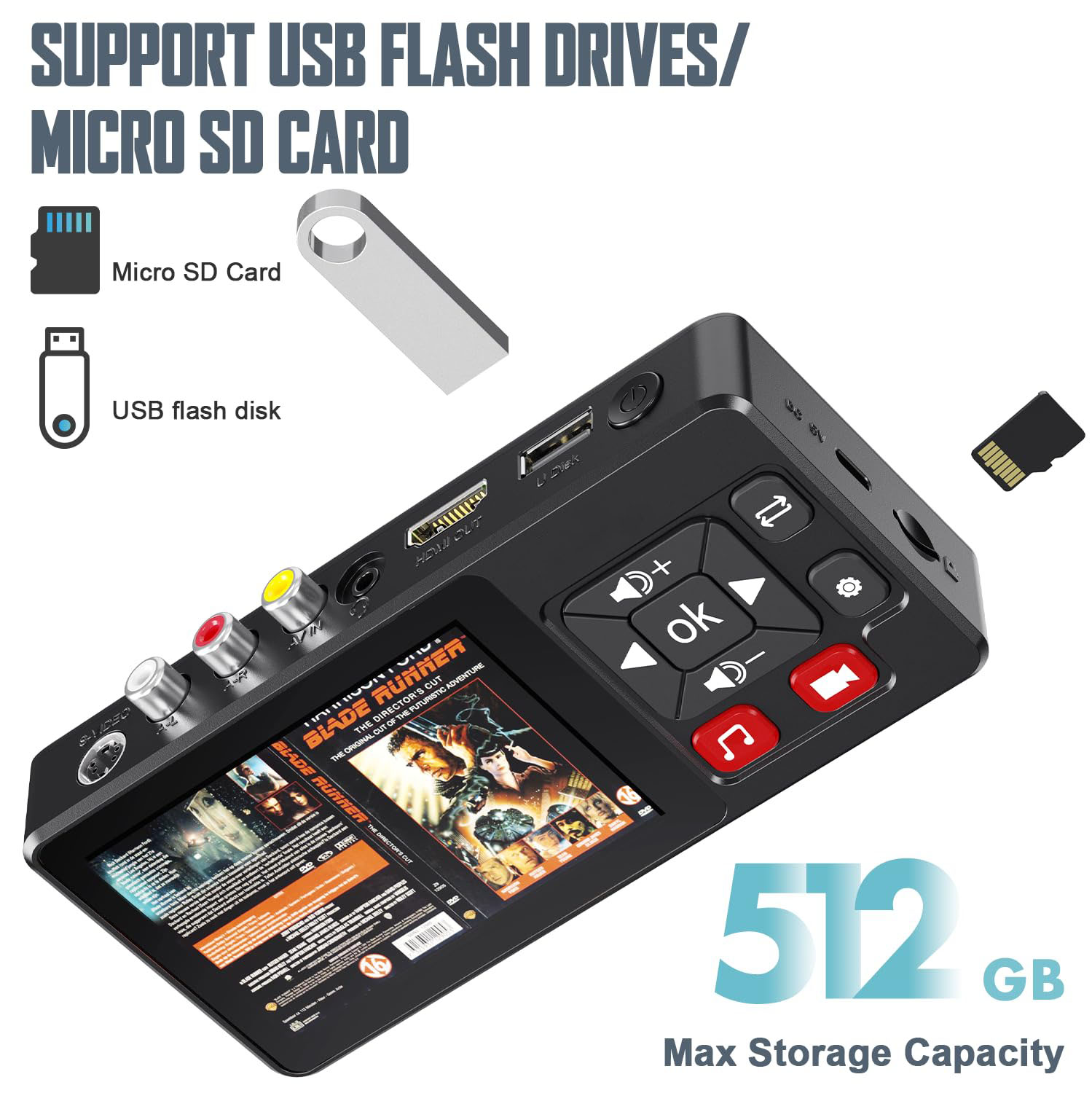 Video to Digital Converter 2.0, VHS to Digital Converter Recorder with Remote, Convert Record Video Audio from VHS, VCR, DVR, DVD, Hi8, Mini DV Players, Camcorder, Gaming Consoles(Players Needed)